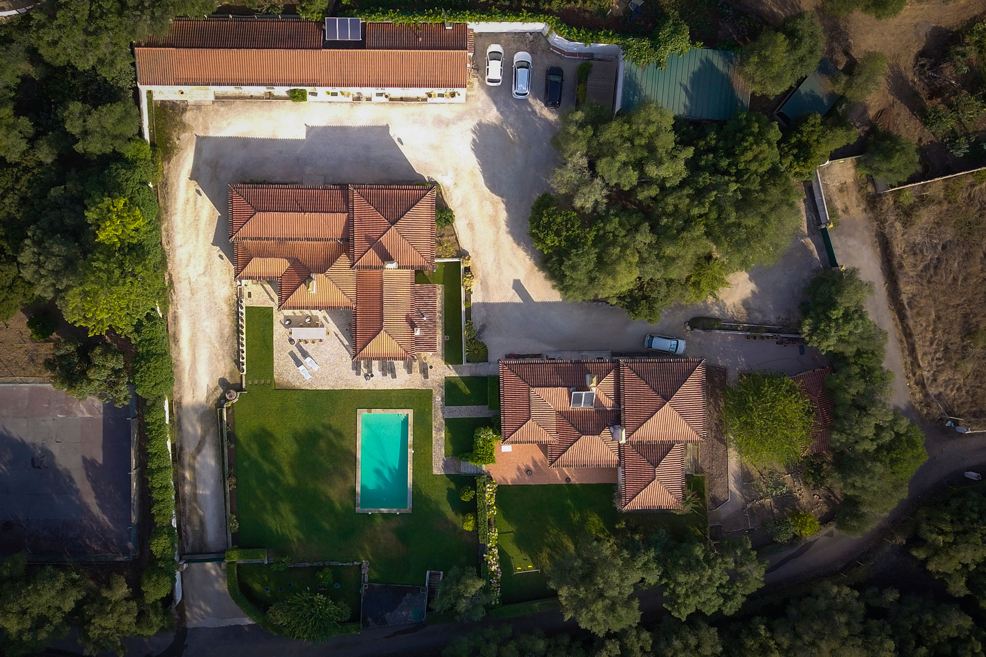 Aerial view of the property