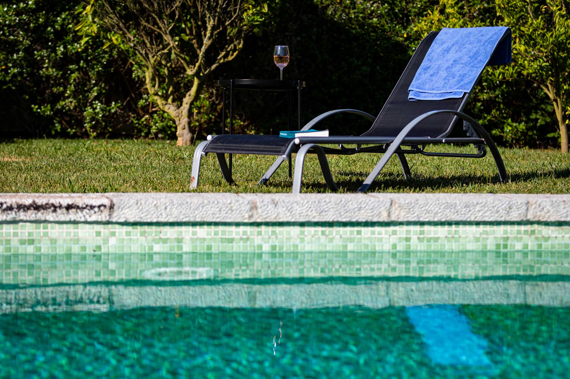 Relax by the swimming pool