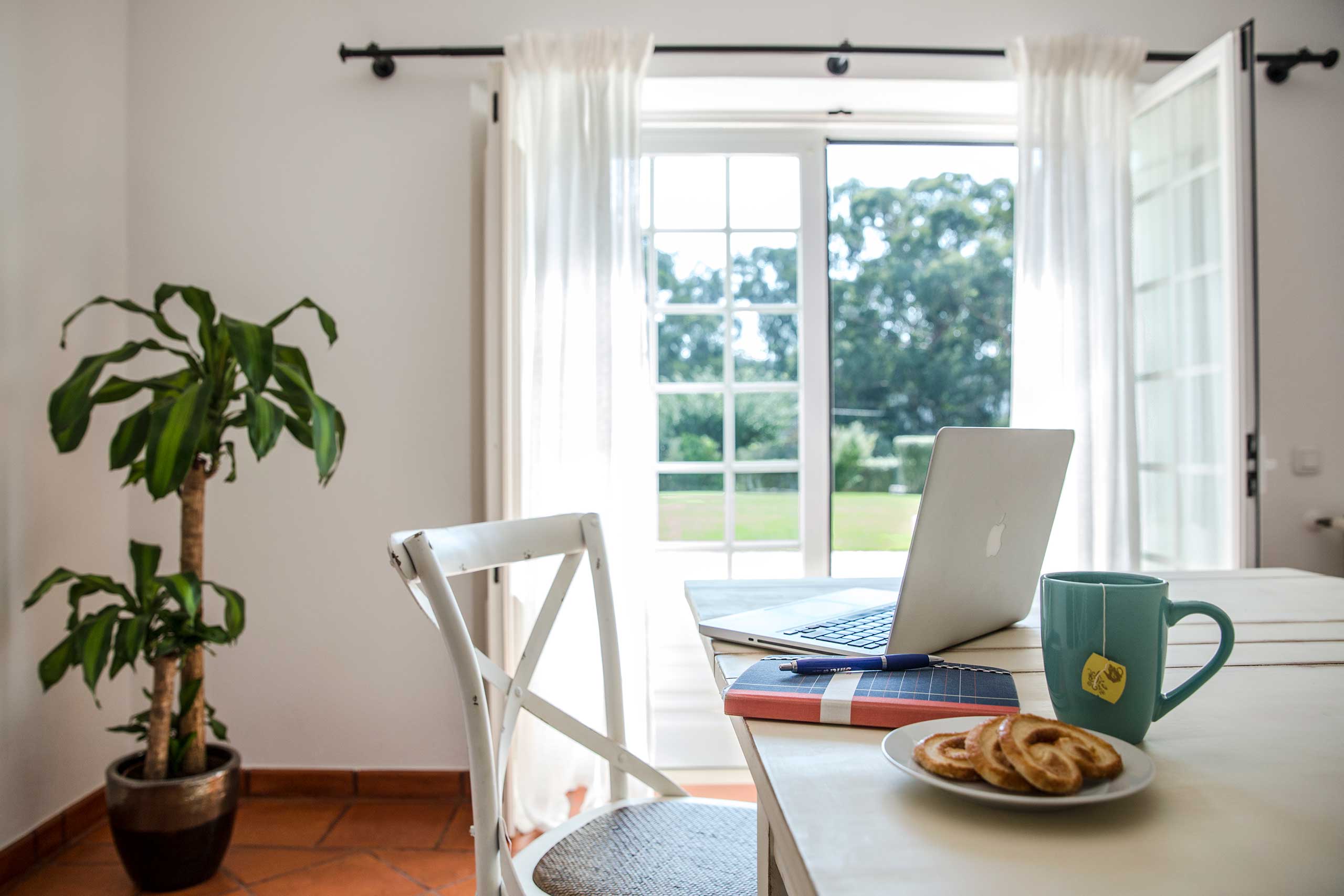 The dining room is a good place to work